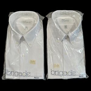 Vintage Arrow Brigade Fitted White Long Sleeve Dress Shirt NEW in Package (2)